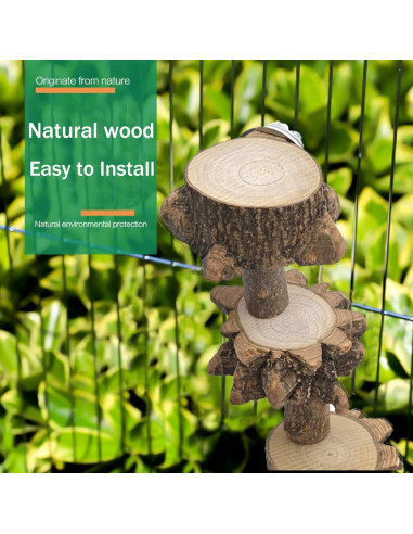 Juguete para Periquitos Luonfels con Escalera de Madera 4 Pasos