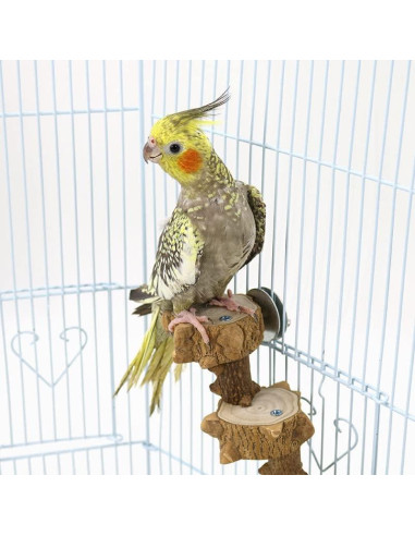 Juguete para Periquitos Luonfels con Escalera de Madera 4 Pasos