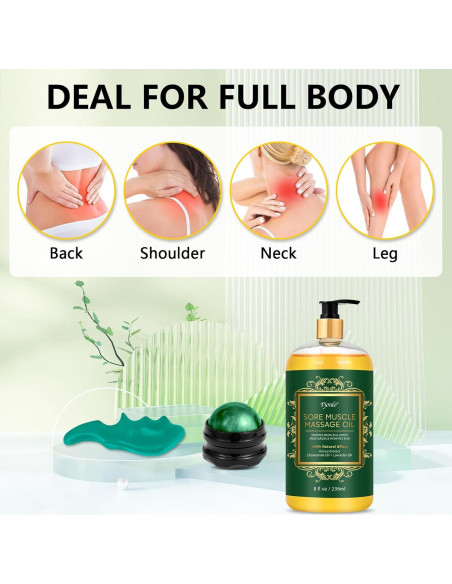 Aceite de Masaje Pjordo 236 ml con Árnica y Lavanda