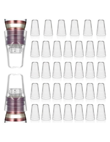 36 Cubiertas de Vertedor PVC Transparente para Botellas de Licor