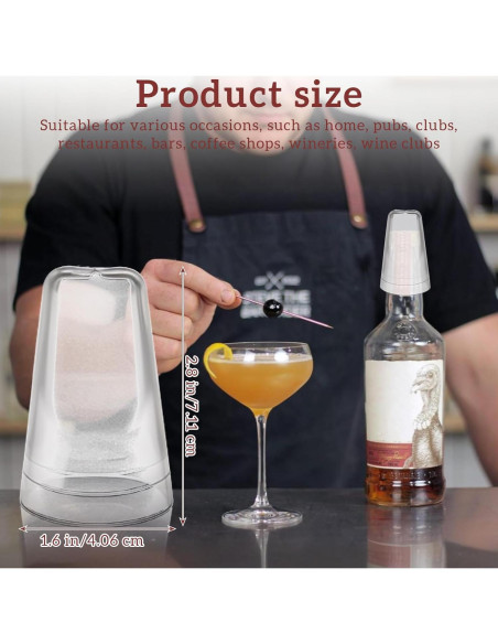 36 Cubiertas de Vertedor PVC Transparente para Botellas de Licor