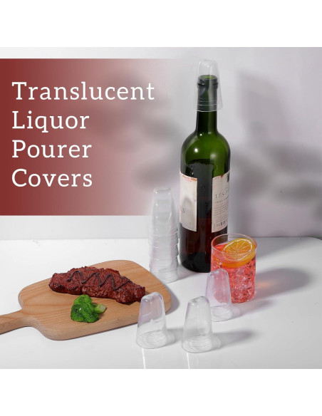 36 Cubiertas de Vertedor PVC Transparente para Botellas de Licor