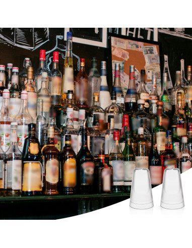 36 Cubiertas de Vertedor PVC Transparente para Botellas de Licor