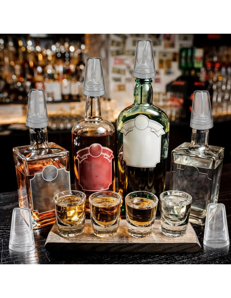 36 Cubiertas de Vertedor PVC Transparente para Botellas de Licor