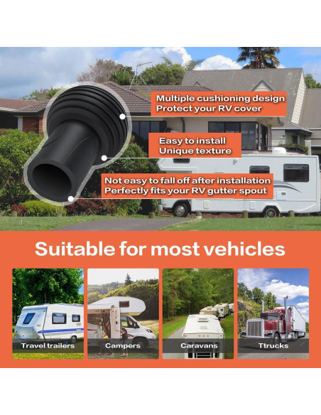 4 Tapas de Salida de Canalón para RV Toldear TR-DT