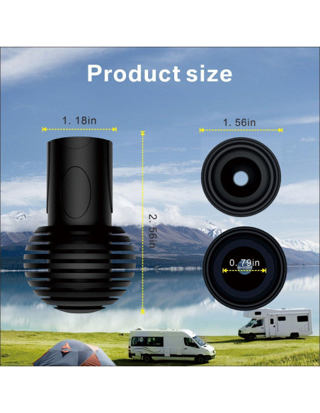 4 Tapas de Salida de Canalón para RV Toldear TR-DT