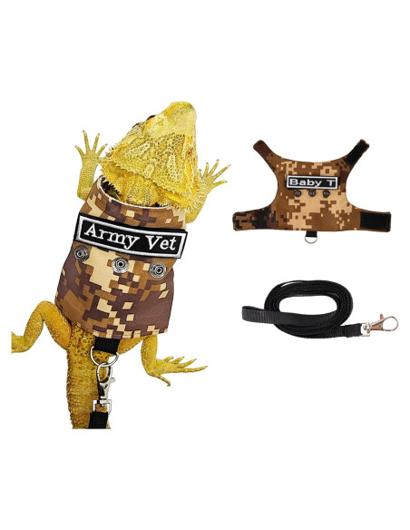 Conjunto Arnés y Correa Swirge para Dragón Barbudo Marrón Conjunto Arnés y Correa Swirge para Dragón Barbudo Marrón