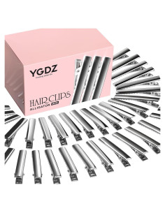 Clips de Pelo Cocodrilo YGDZ 150pcs Metal 4.5cm Plateados