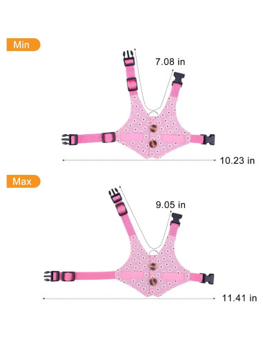 Arnés y Correa Ajustable para Conejo Timwaygo Rosa L
