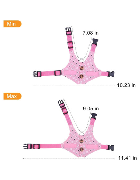 Arnés y Correa Ajustable para Conejo Timwaygo Rosa L