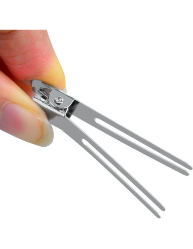 50 Clips de Doble Prong Metálicos Wobe para Peluquería Plata