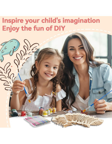 Kit de Móvil DIY RAINFLOW para Niños - 12 Piezas de Madera