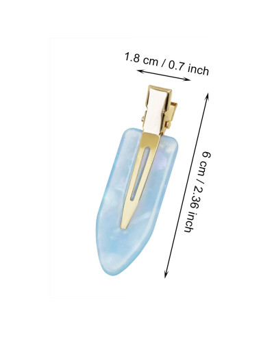 Clips para el Cabello Sin Pliegues Mini Skater Azul 2PCS