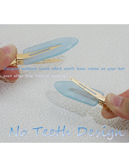 Clips para el Cabello Sin Pliegues Mini Skater Azul 2PCS
