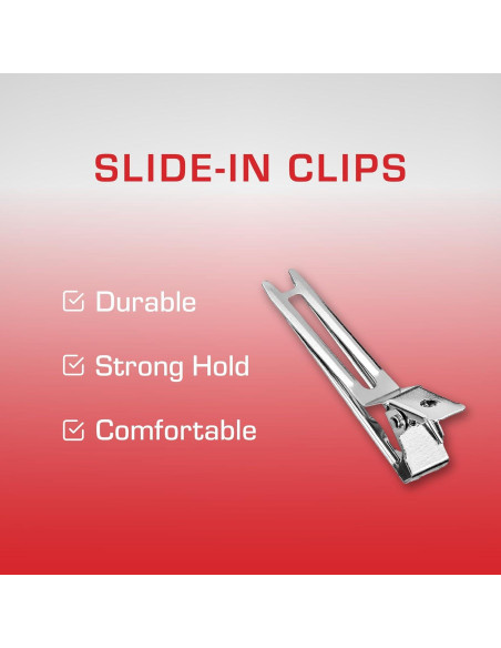 Clips de Pelo RED by Kiss 80pcs 4.45 cm Metal Duraderos