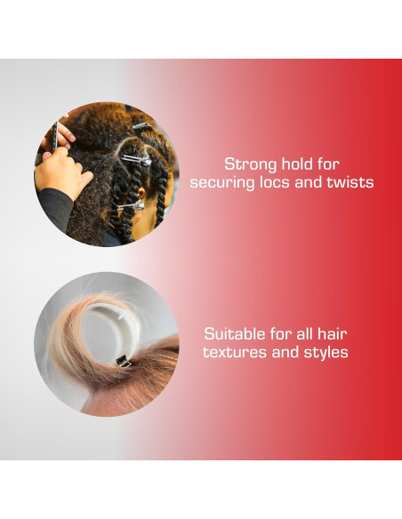 Clips de Pelo RED by Kiss 80pcs 4.45 cm Metal Duraderos