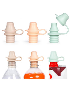 Tapa de Botella a Prueba de Derrames KIDDIKAP - Paquete de 3