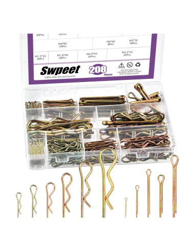 Kit 208 Pasadores de Seguridad Acero Inoxidable Swpeet