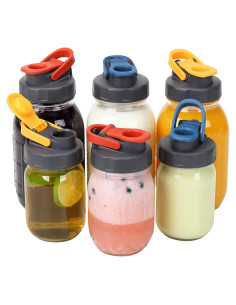 6 Tapas de Tarro Mason Soligt Boca Regular A Prueba de Fugas