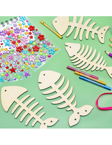 Kit de Campanas de Viento de Madera Benvo - 12 Piezas DIY