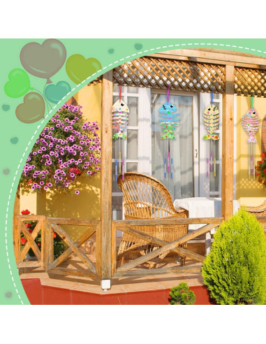 Kit de Campanas de Viento de Madera Benvo - 12 Piezas DIY