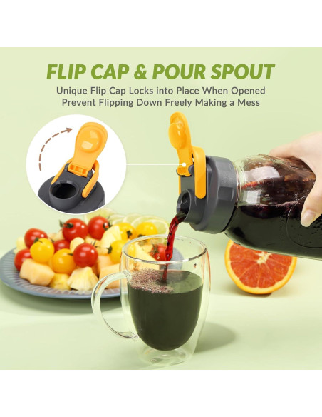 6 Tapas de Tarro Mason Soligt Boca Regular A Prueba de Fugas