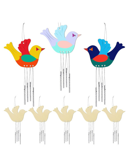 Campanas de Viento de Madera Maitys 8 Pcs para Manualidades