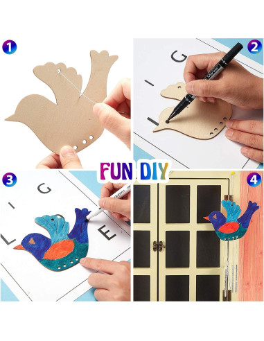 Campanas de Viento de Madera Maitys 8 Pcs para Manualidades