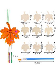 Kit de Manualidades Hmxpls - 9 Campanas de Viento de Madera 2