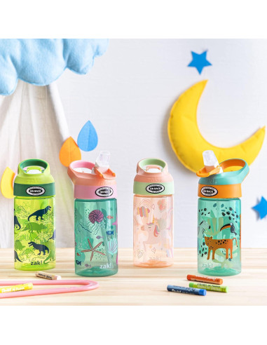 Set de 2 Botellas de Agua Zak Designs 0.47L Unicornio y Dino