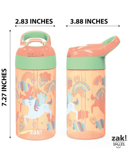 Set de 2 Botellas de Agua Zak Designs 0.47L Unicornio y Dino