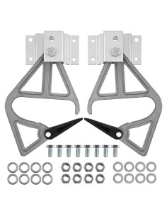 Juego de 2 Bloques de Escalera XINHNMUU Aluminio Gris