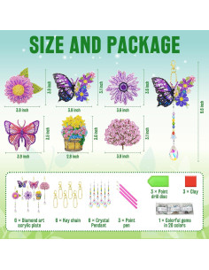 6 Piezas Kit de Pintura de Diamantes Pecopcock Primavera 2