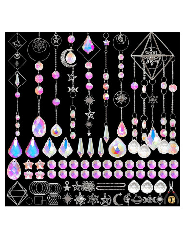 Kit DIY Atrapa Rayos de Cristal 330 Piezas - ASTNIC Plata