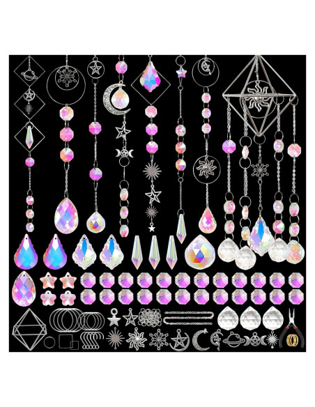 Kit DIY Atrapa Rayos de Cristal 330 Piezas - ASTNIC Plata
