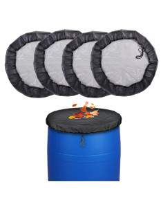 Funda de Malla para Barril de Lluvia Poweka 99 cm 4 Piezas