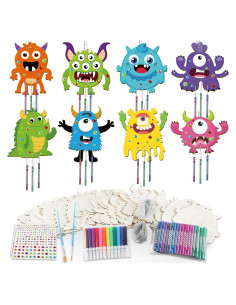 Kit de Manualidades Campana de Viento Monstruo 16 Piezas gisgfim