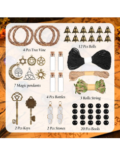 Kit de Campanas de Bruja DIY Yinkin - 54 Piezas Decorativas 2