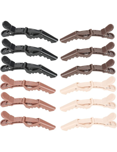 YISSION 12 Clips de Pelo Cocodrilo Grande Sin Pliegues