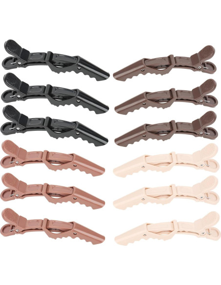 YISSION 12 Clips de Pelo Cocodrilo Grande Sin Pliegues