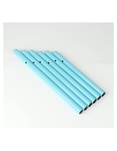 6 Tubos de Campana de Viento Lveofielygi Azul Turquesa 25.5-36.5 cm