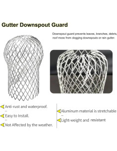 Filtro de Bajante de Canalón TS-Guardia 6 Paquetes 7.6x16.5cm 2