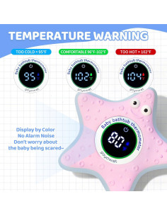 Termómetro de baño GOYOWAT FMCM064 con juguete cangrejo LED 2