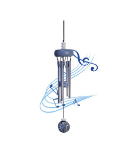 Campana de Viento Pequeña QIPAN Gris 29.21 cm para Interior/Exterior