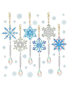 Kits de Arte de Diamante Navidad Perthlin 6 Piezas Copo de Nieve