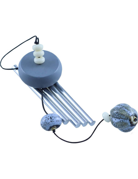 Campana de Viento Pequeña QIPAN Gris 29.21 cm para Interior/Exterior
