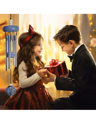 Campana de Viento Pequeña QIPAN Gris 29.21 cm para Interior/Exterior