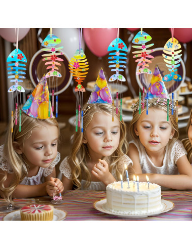 Kit de Manualidades Hmxpls 12 Piezas Sinos de Viento Madera