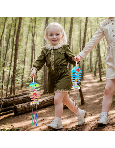 Kit de Manualidades Hmxpls 12 Piezas Sinos de Viento Madera Kit de Manualidades Hmxpls 12 Piezas Sinos de Viento Madera