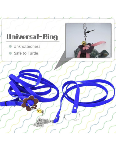 Arnés y Correa Ajustable para Tortugas FORZENA Azul S